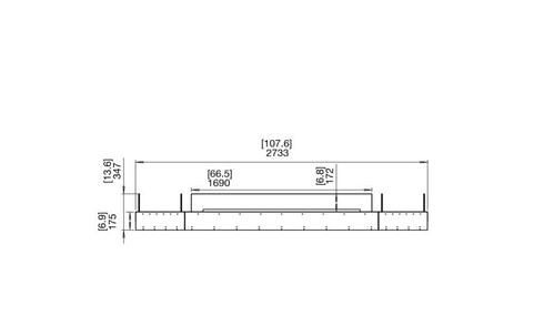 Ecosmart Fire Flex 104BN.BX2 Bench Fireplace Insert - Black Finish / Stainless Steel Burner - ESF.FX.104BN.BX2